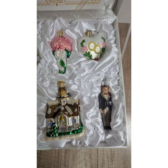 Old World Christmas Wedding Celebrations Glass Ornament Set - Picture 5 of 9